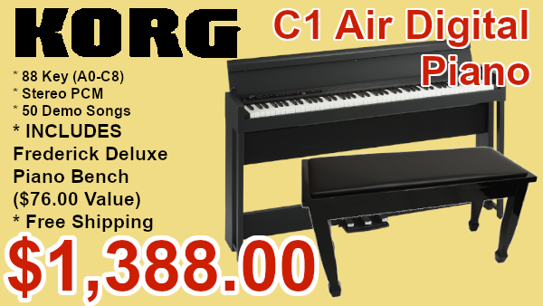 Korg c1 air digital piano and adjustable bench on sale