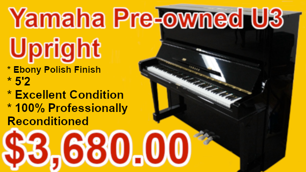 Yamaha U3 upright piano on sale
