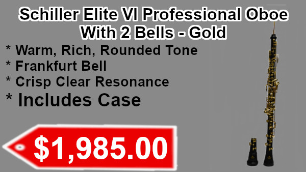 Schiller Elite VI Professional Oboe with 2 Bells - Gold on sale
