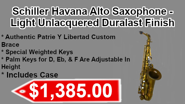 Schiller Havana Alto Saxophone - Light Unlacquered Duralast Finish on sale