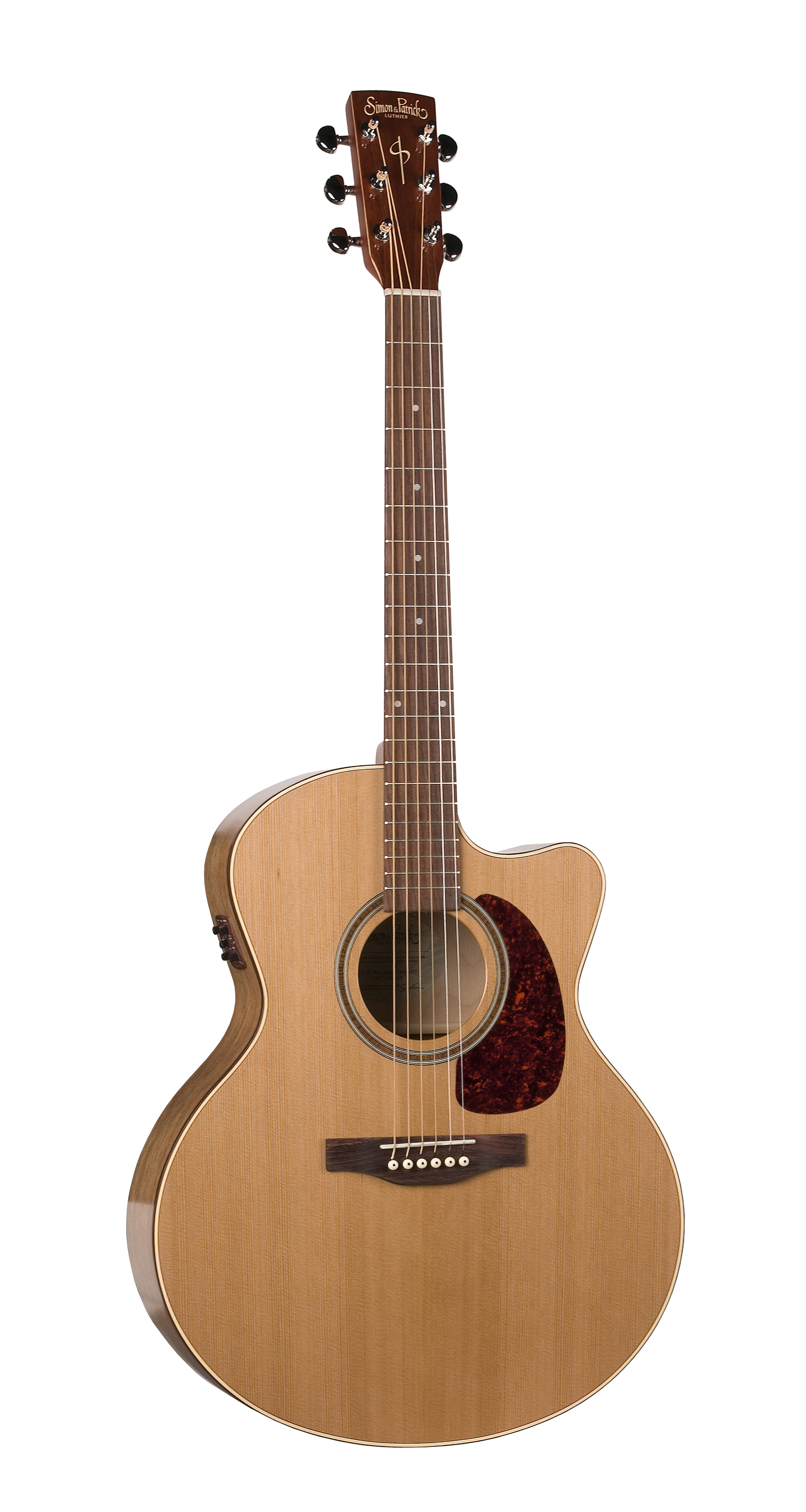 Simon & Patrick 33751 Cedar Gloss Top (GT) Cutaway Mini-Jumbo Acoustic Electric Guitar w/ B-band A3T