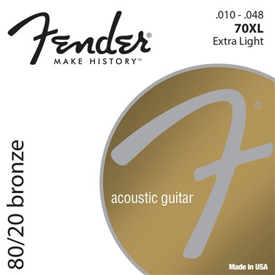 Fender 80/20 BRONZE ACOUSTIC STRINGS - 3-PACK - .010-.048