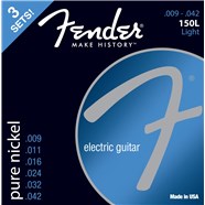 FENDER ORIGINAL PURE NICKEL 150 GUITAR STRINGS - .009-.042 - 3-PACK
