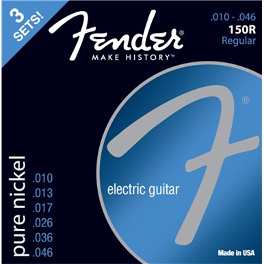FENDER ORIGINAL PURE NICKEL 150 GUITAR STRINGS - .010-.046 - 3-PACK