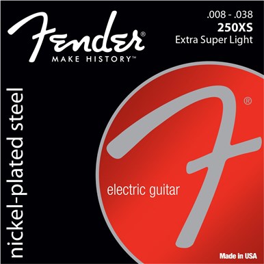 FENDER SUPER 250'S NICKEL-PLATED STEEL STRINGS - .008-.038