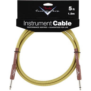 FENDER 5 ft CUSTOM SHOP CABLES (STRAIGHT-STRAIGHT ANGLE) - Tweed