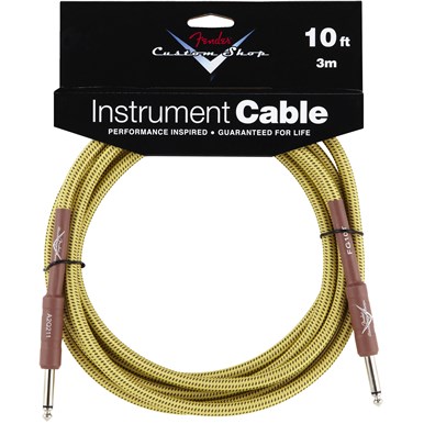 FENDER 10 ft CUSTOM SHOP CABLES (STRAIGHT-STRAIGHT ANGLE) - Tweed