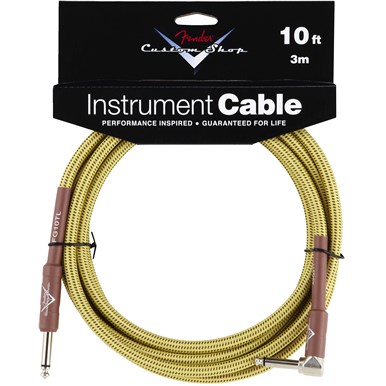 FENDER CUSTOM SHOP CABLE (STRAIGHT-RIGHT ANGLE) - Tweed - 10 ft