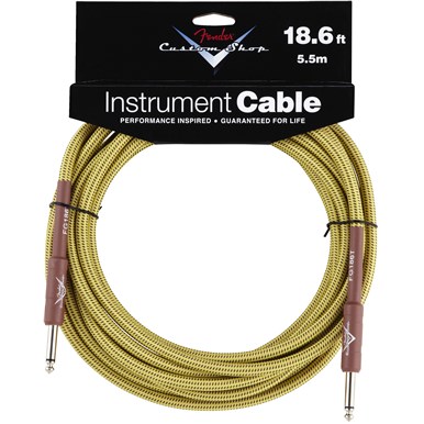 FENDER 18.6 ft CUSTOM SHOP CABLES (STRAIGHT-STRAIGHT ANGLE) - Tweed