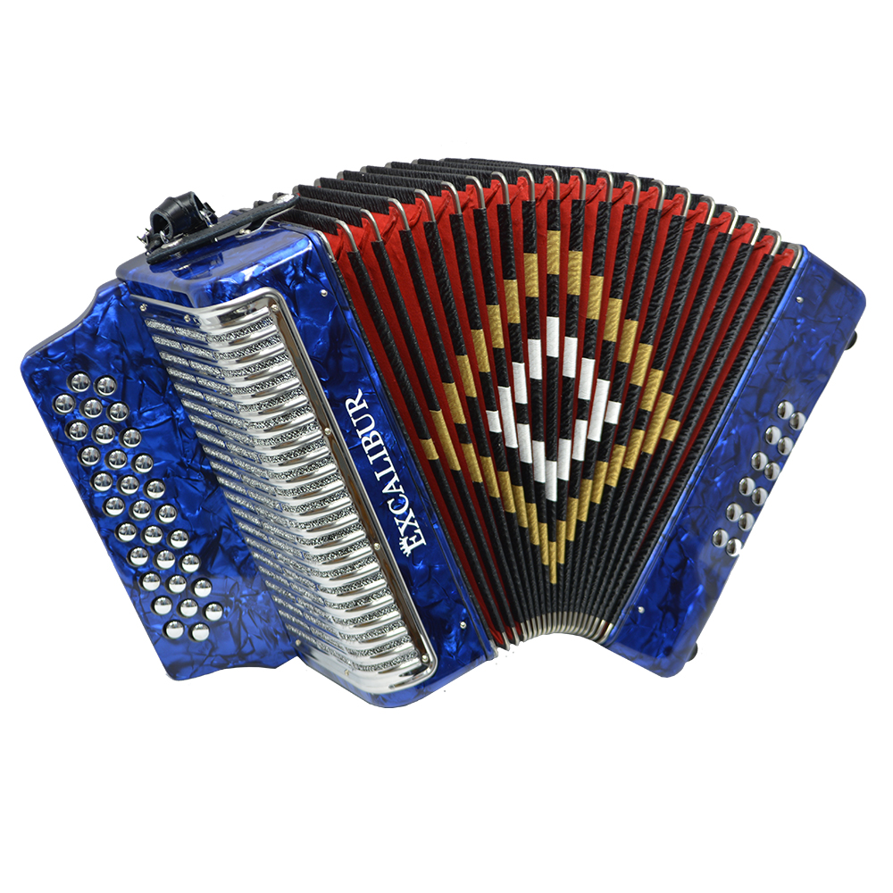 Excalibur Super Classic PSI 3 Row - Button Accordion - Blue - Key of FBE