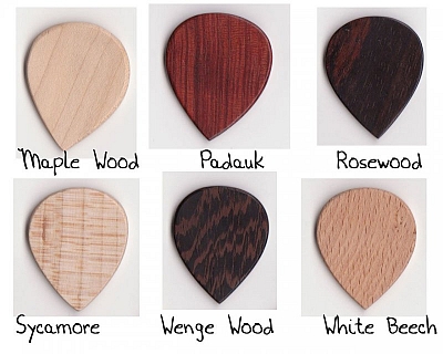 Thicket Wooden Guitar Pick - Pack of 6