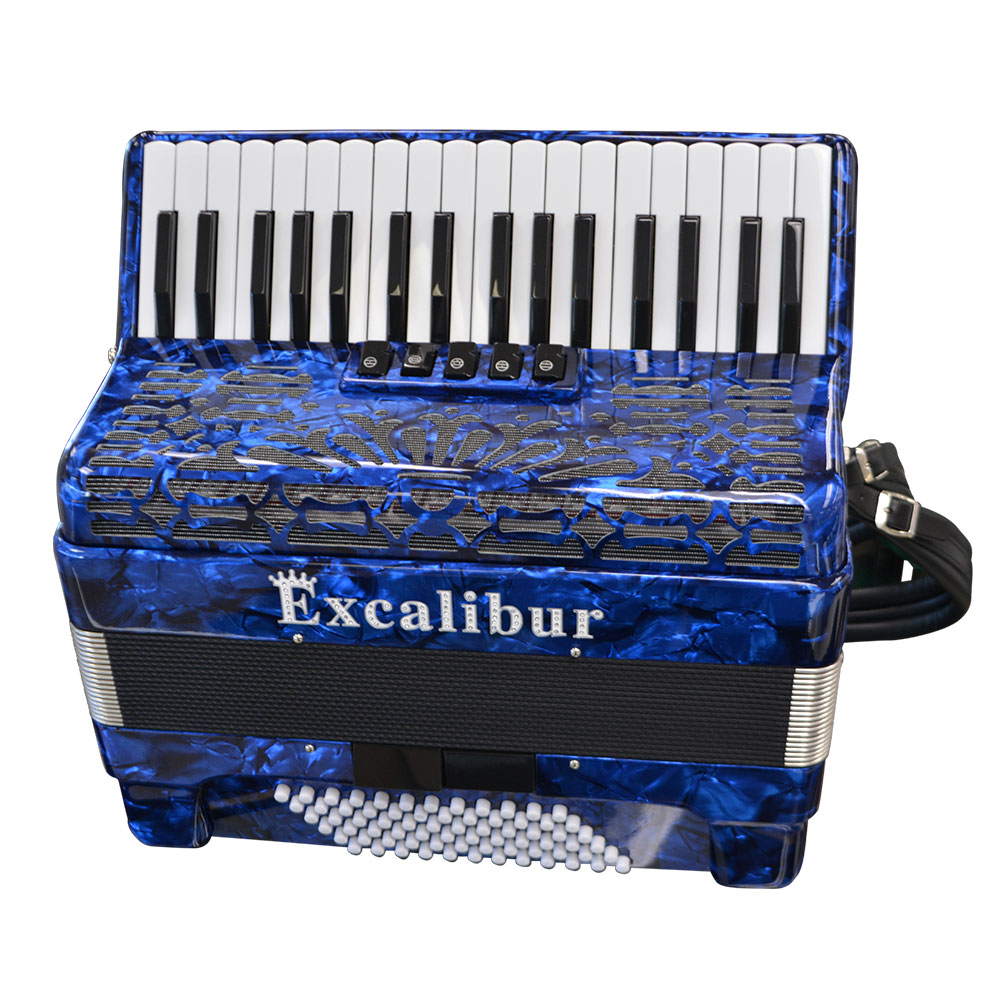 Excalibur Crown Series 72 Bass Accordion - Blue