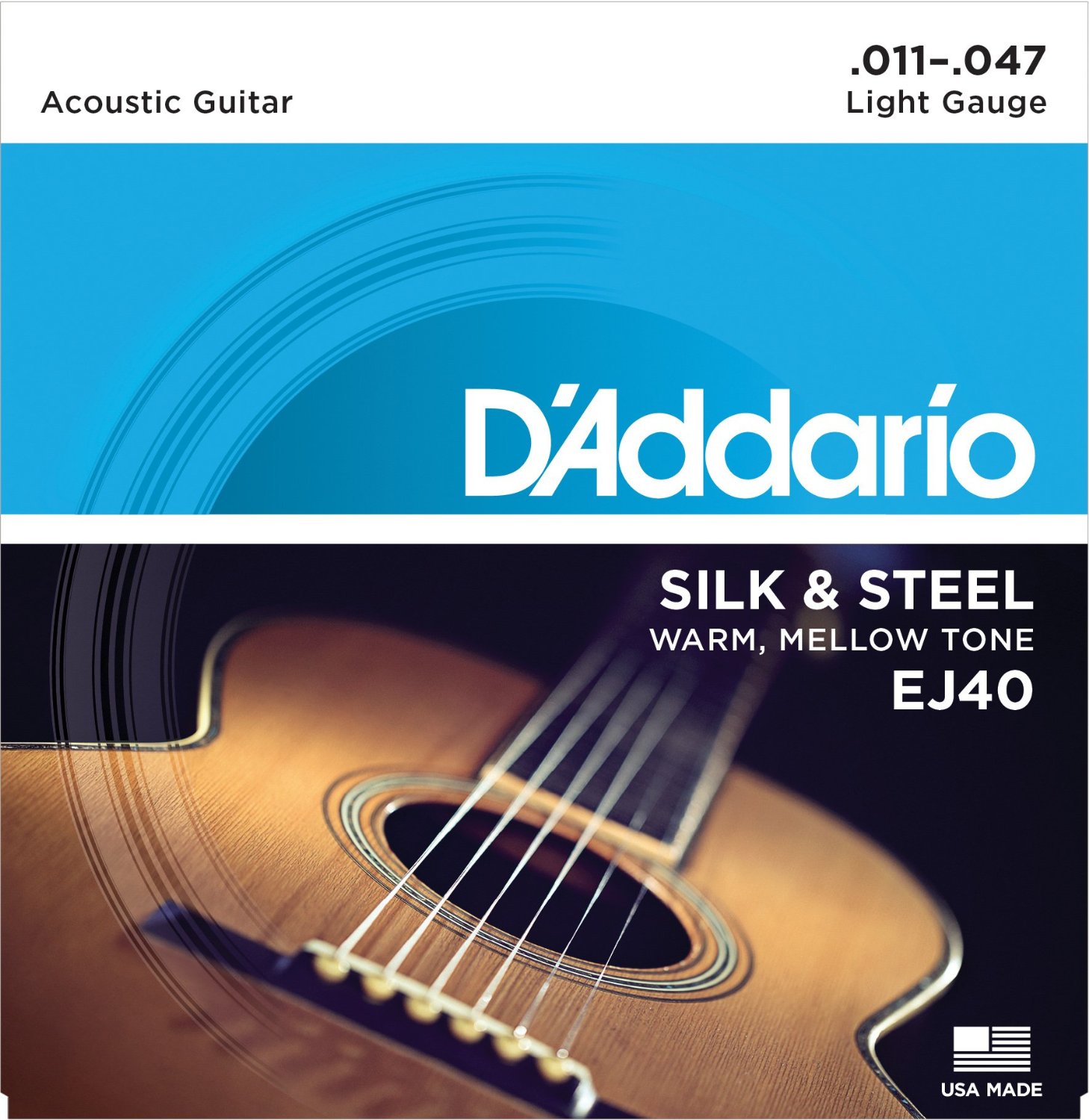 D Addario EJ40 Silk & Steel Folk, 11-47