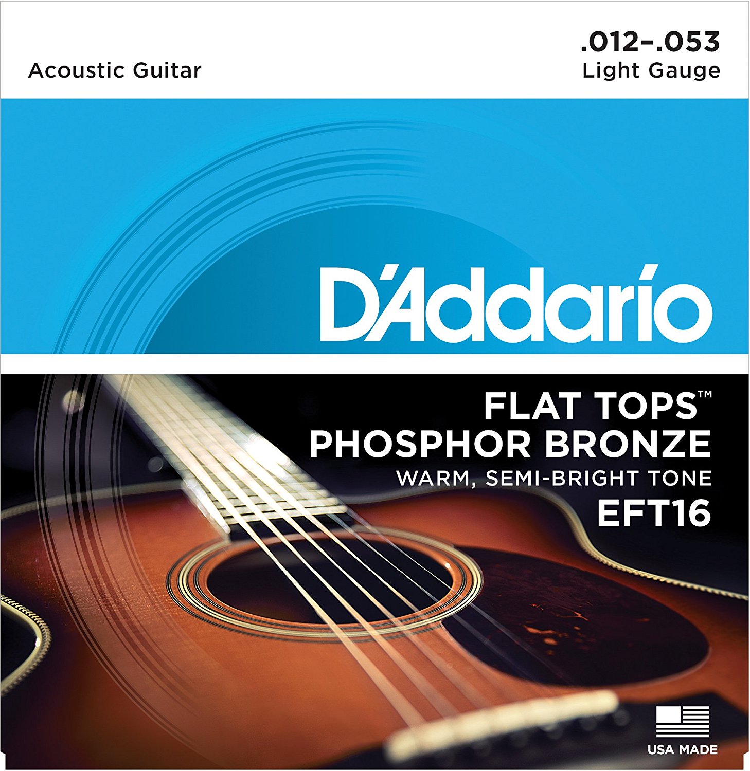 D Addario EFT16 Flat Tops, Light, 12-53