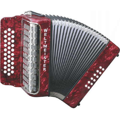 Weltmeister Wiener 521 Diatonic ( Button ) Accordion Red