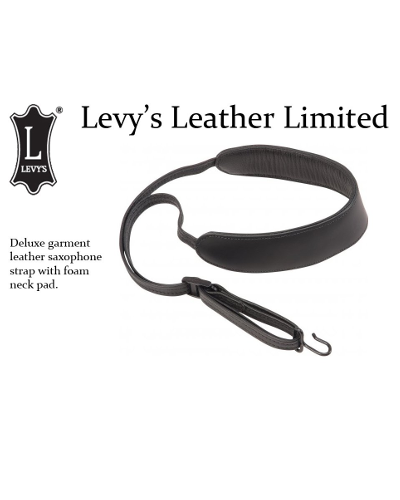 Levys Deluxe Saxophone Leather Strap