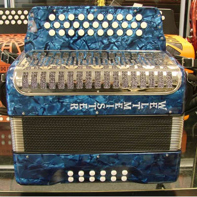Weltmeister 3 Row Button Accordion Model 509 Blue