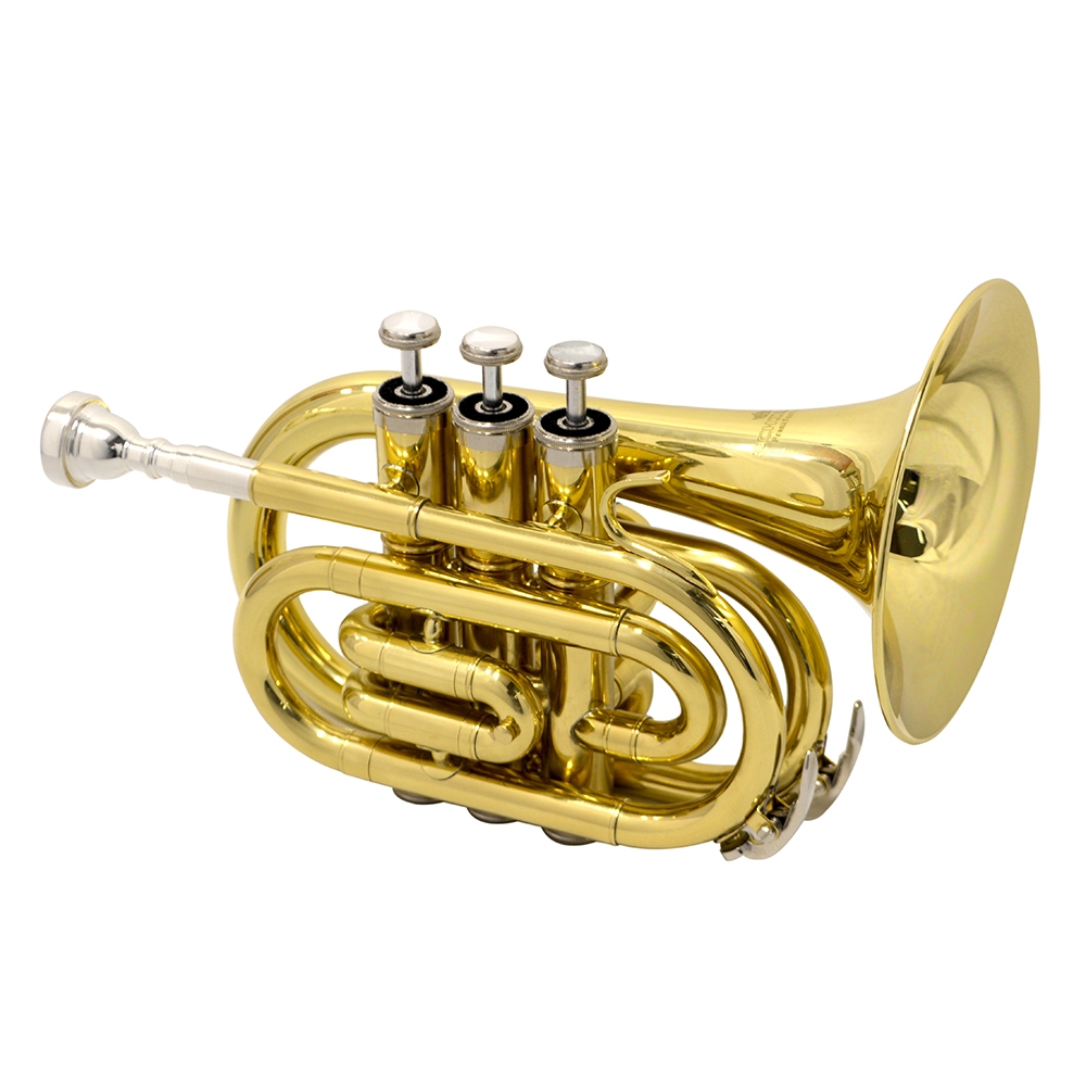 Schiller Pocket Trumpet Pro Gold Lacquer - Jim Laabs Music Store