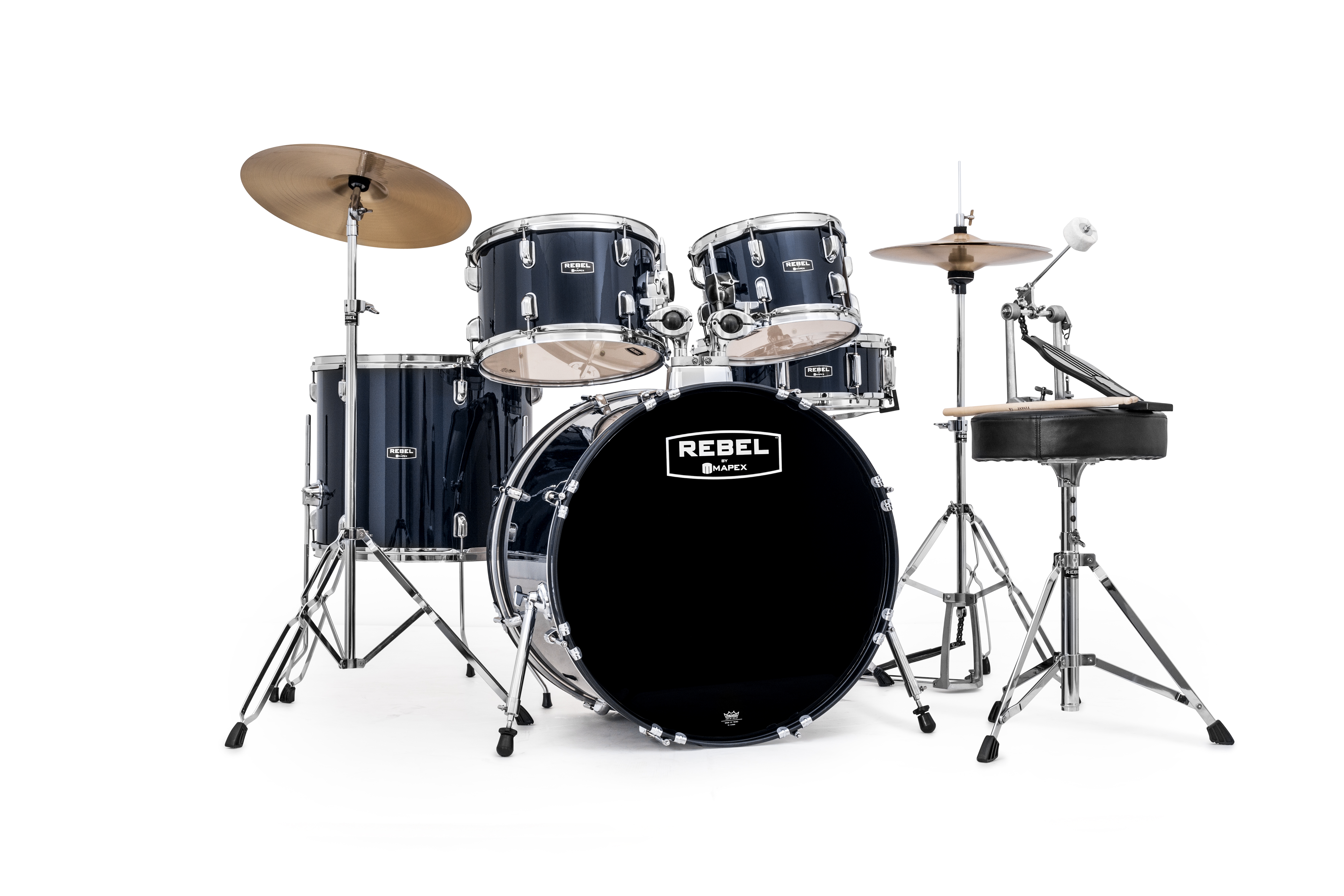 Mapex Rebel 5-piece SRO Complete Set Up with Fast Size Toms - RB5294FTCYB - Royal Blue