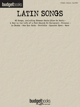 Latin Songs - Budget Books Series