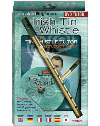 Watons Irish Tin Whistle ( Key of D ) Absolute Beginners Book and DVD Pack