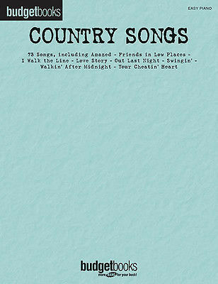 Country Songs - Easy Piano - Budget Books Series