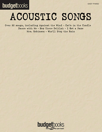 Acoustic Songs - Easy Piano - Budget Books Series