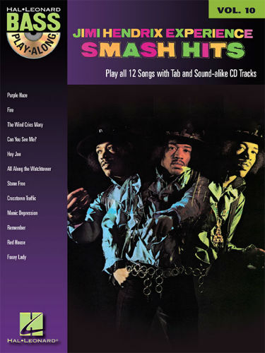 Jimi Hendrix – Smash Hits - Bass Play-Along Volume 10 Book and CD