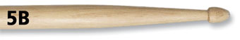 Vic Firth 5B Wood Tip Hickory Drumstick