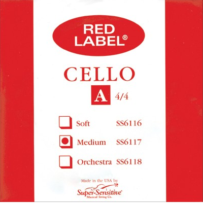 Super Sensitive Red Label Cello Strings