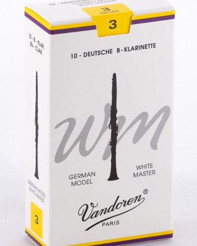 Vandoren Bb Clarinet White Master German Reeds (Assorted Strengths)