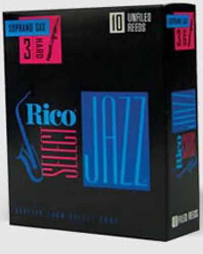 Rico Select Jazz Unfiled Soprano Saxophone Reeds (Assorted Strengths)