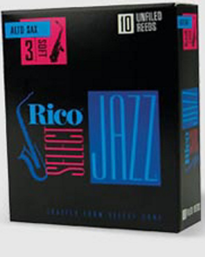Rico Select Jazz Unfiled Alto Saxophone Reeds (Assorted Strengths)
