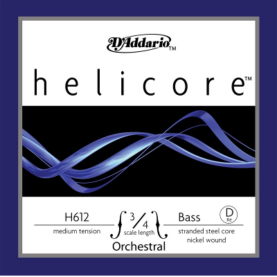 D Addario H612 Helicore 3/4 Nickel Upright Bass String (D)