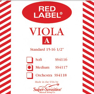 Super Sensitive Red Label Viola Strings