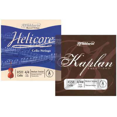 D Addario Kaplan and Helicore Cello Strings
