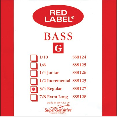 Super Sensitive Red Label Bass Strings Set
