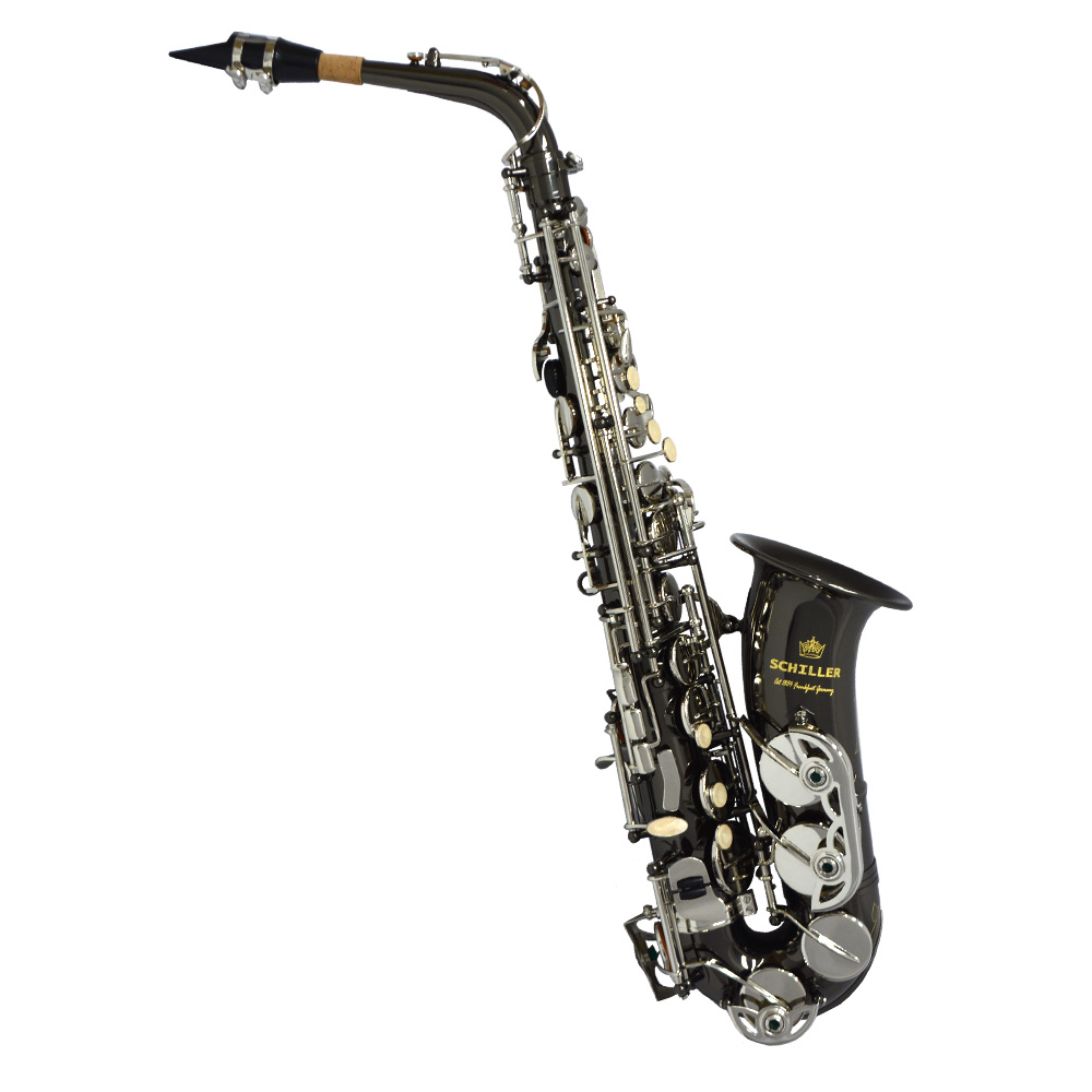 Schiller American Heritage 400 Alto Saxophone - Electro-Black and Silver