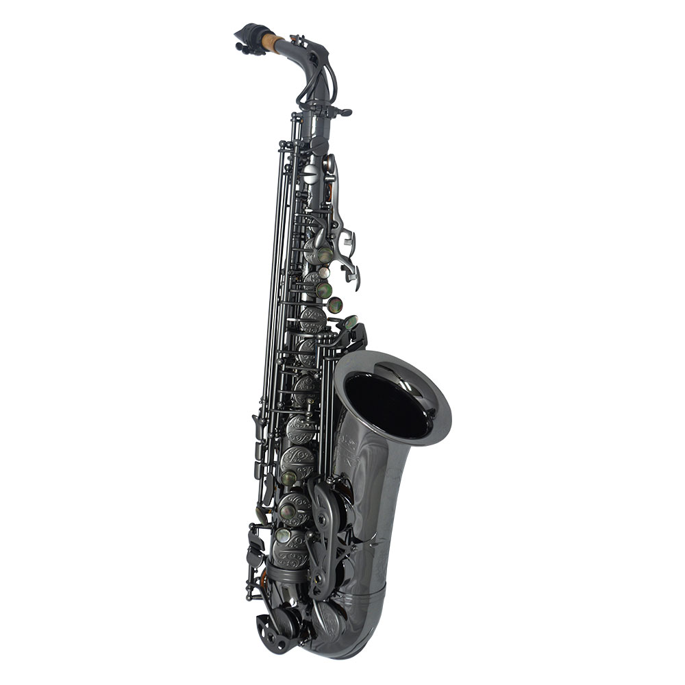 Schiller Havana Alto Saxophone - Black Nickel with Brushed Black Nickel Totem Keys