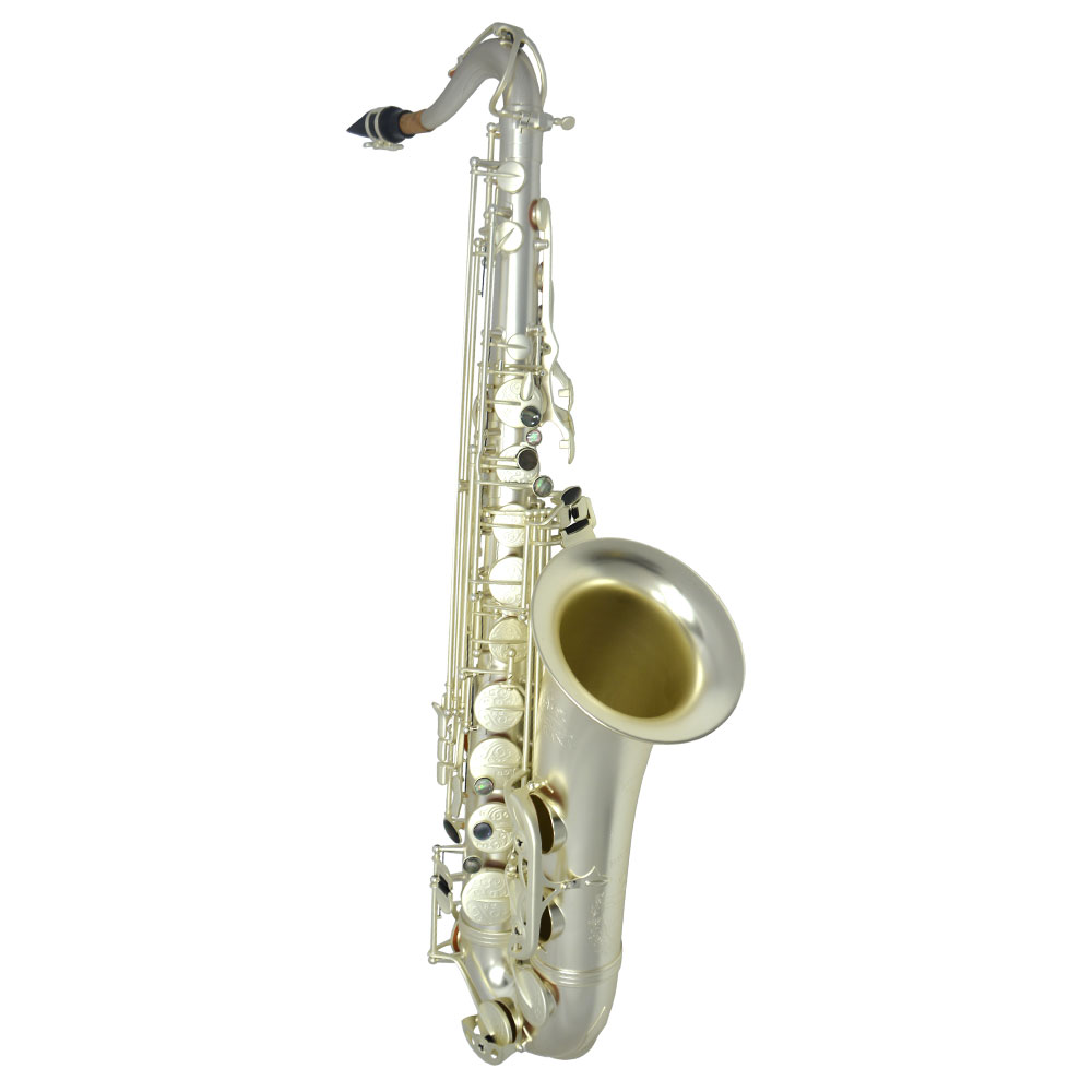 Schiller Havana Tenor Saxophone - Sandblasted Silver Plated with Totem Key