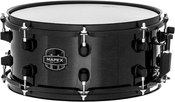 Mapex MPX Birch Snare Drum - MPBC3600BMB - Transparent Midnight Black - 13" x 6"
