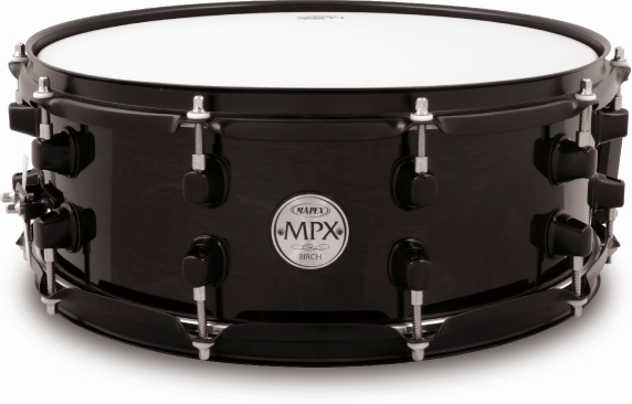 Mapex MPX Birch Snare Drum - MPBC4550BMB - Transparent Midnight Black - 14" x 5.5"