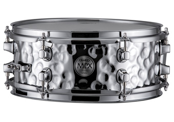 Mapex MPX Steel Hammered Snare Drum - MPST2506H - Chrome Finish