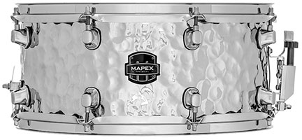 Mapex MPX Steel Hammered Snare Drum - MPST4658H - Chrome Finish