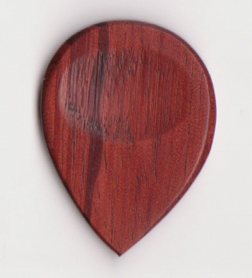 Thicket Wooden Guitar Pick with Thumb Groove - African Padauk - Pack of 3