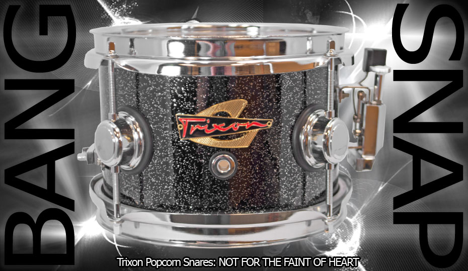 Trixon Elite Popcorn Snare Drum - Black Sparkle