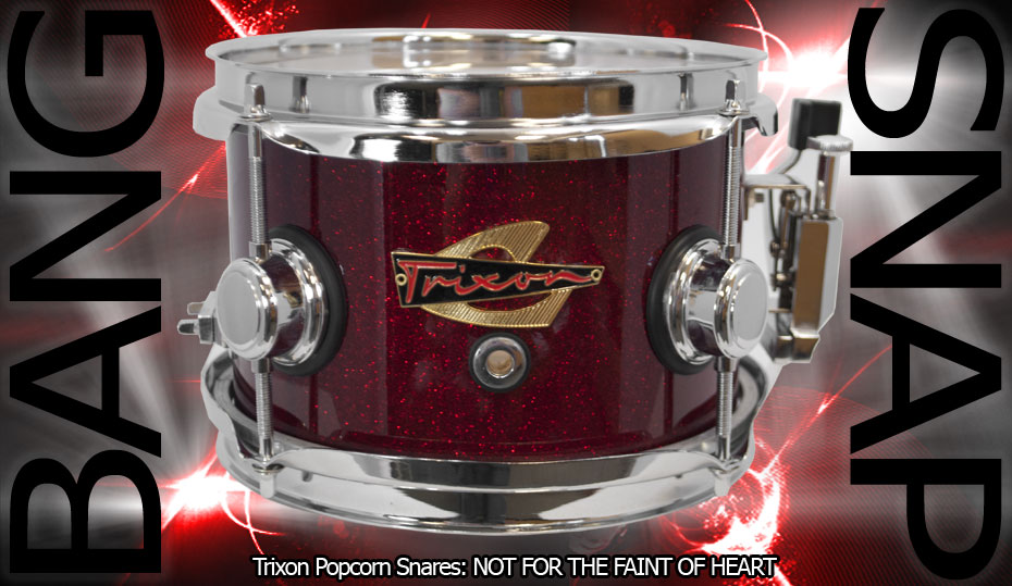 Trixon Elite Popcorn Snare Drum - Red Sparkle