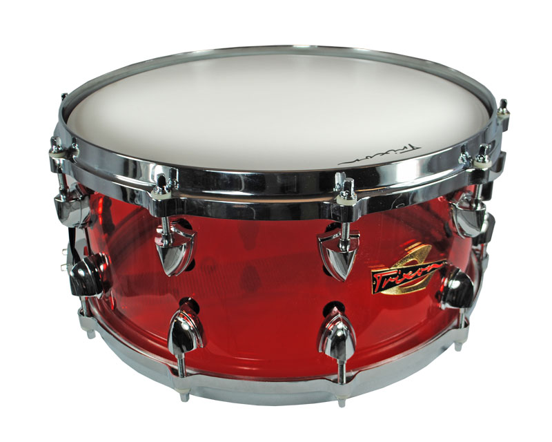 Trixon Soloist Acrylic Snare Drum Red Die Cast
