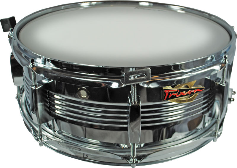 Trixon Solist Elite Chrome Snare Drum with V Rib shell