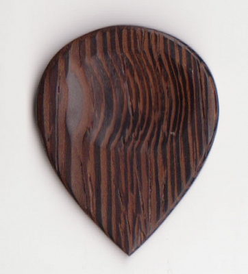 Thicket Wooden Guitar Pick with Thumb Groove - Wenge - Pack of 3